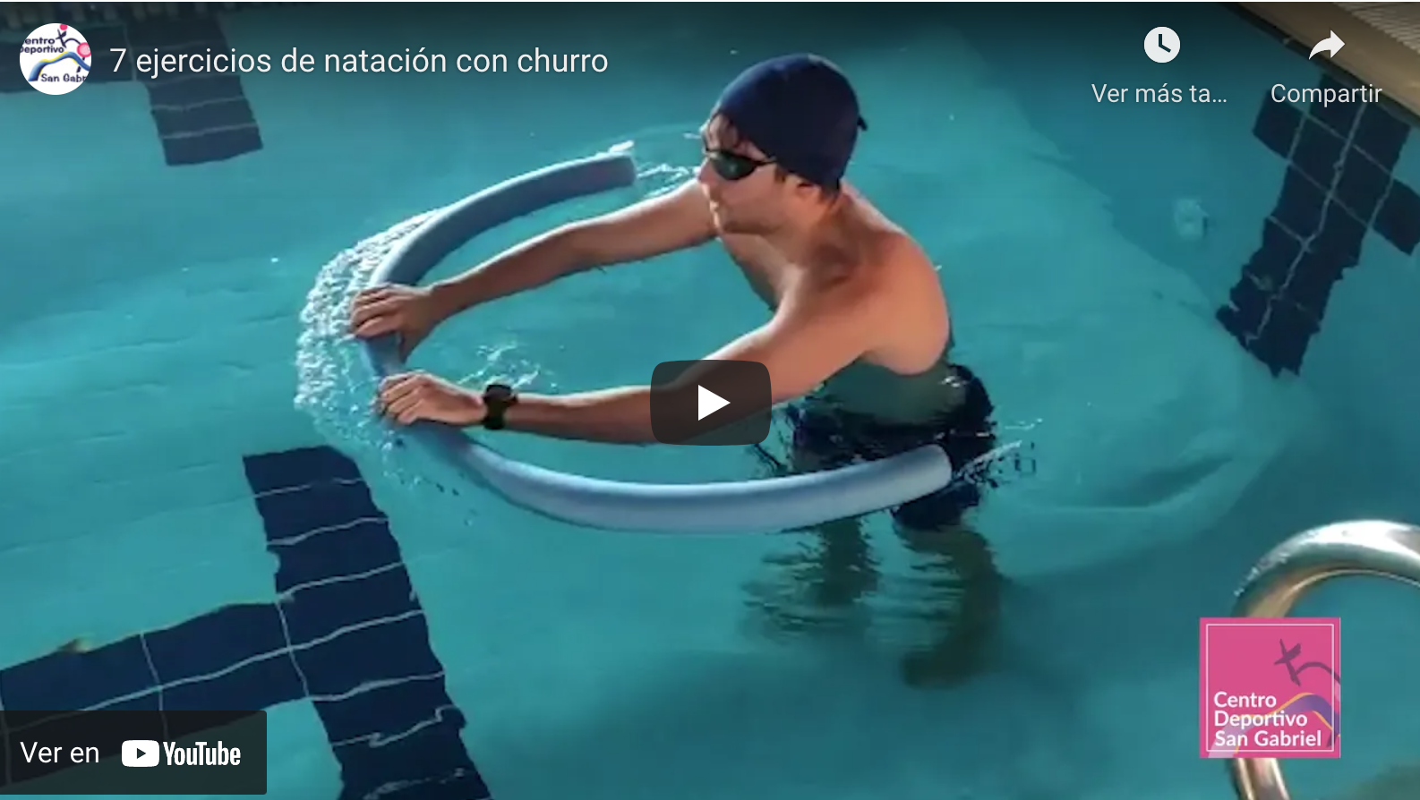 7 ejercicios de natación con churro - Centro Deportivo San Gabriel